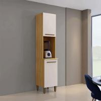 Paneleiro Cozinha Platina 2 Portas 3 Prateleiras Arte Móveis Cinamomo Off - 3