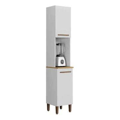 Paneleiro Cozinha Platina 2 Portas 3 Prateleiras Arte Móveis Branco