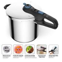 Panela De Pressão Secure Trendy 8L Polida Rochedo - 3