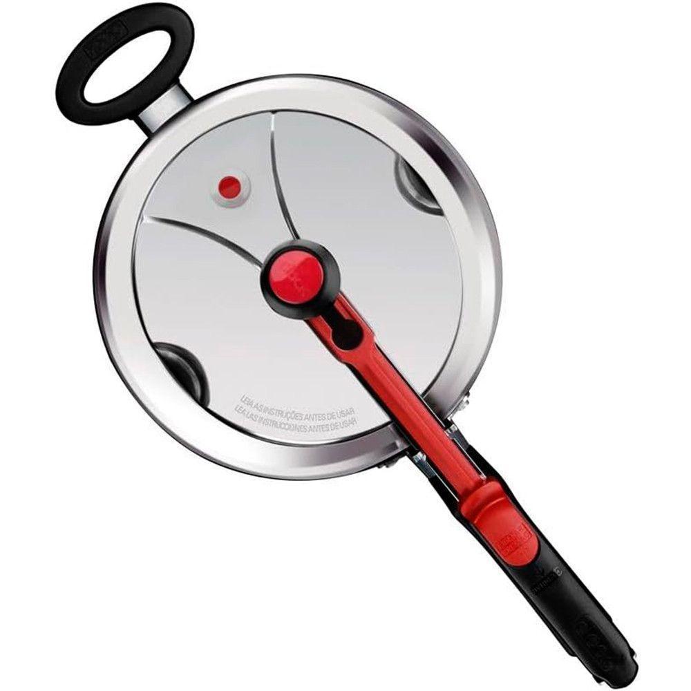 Panela De Pressão Clock Original 7L Polida AlumínioA - 2