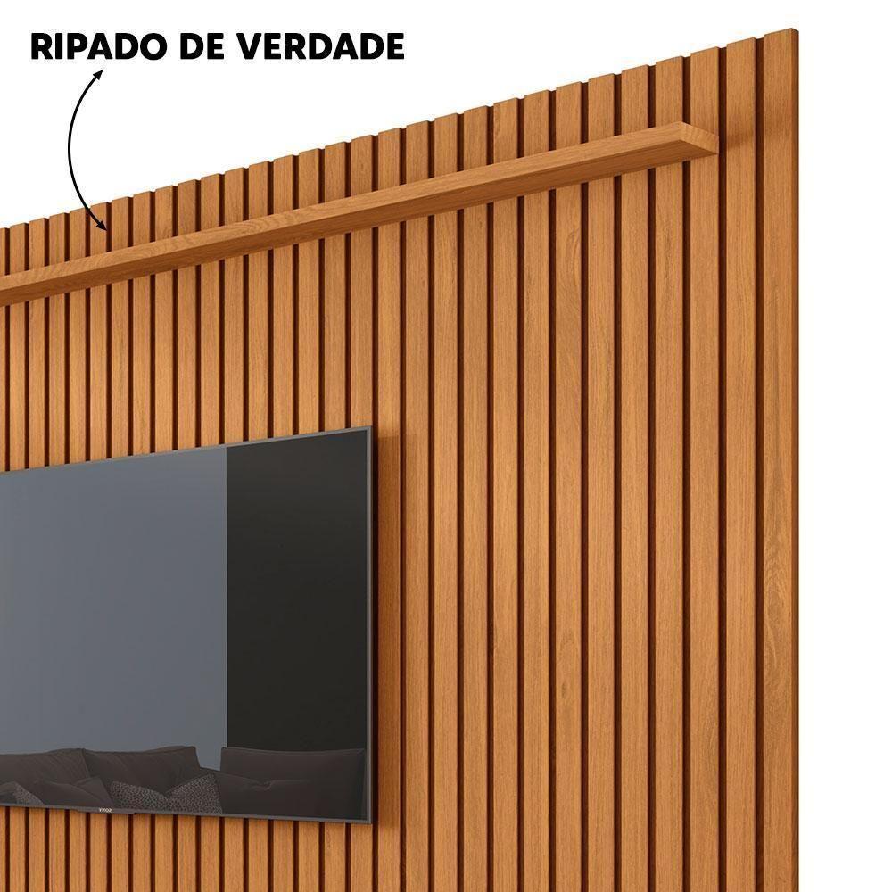 Painel Ripado Para Tv Até 75 Polegadas Sala Nature Versátil 2.2 X 1.8 Nature 2.2 X 1.8 - 3