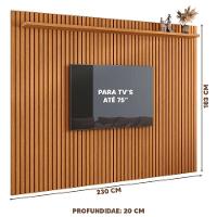 Painel Ripado Para Tv Até 75 Polegadas Sala Nature Versátil 2.2 X 1.8 Nature 2.2 X 1.8 - 4