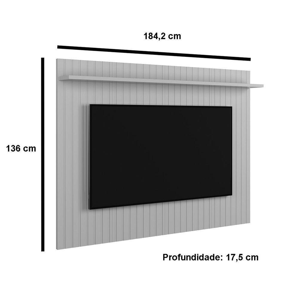 Painel Para Tv De Até 75 Com 1 Prateleira Dalva Jequitiba-off White - 4