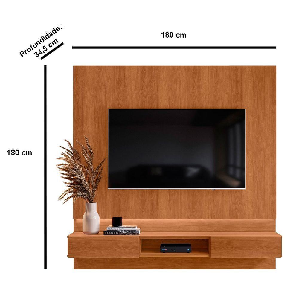 Painel Para Tv De Até 70 2 Gavetas Pietra Jequitiba - 4