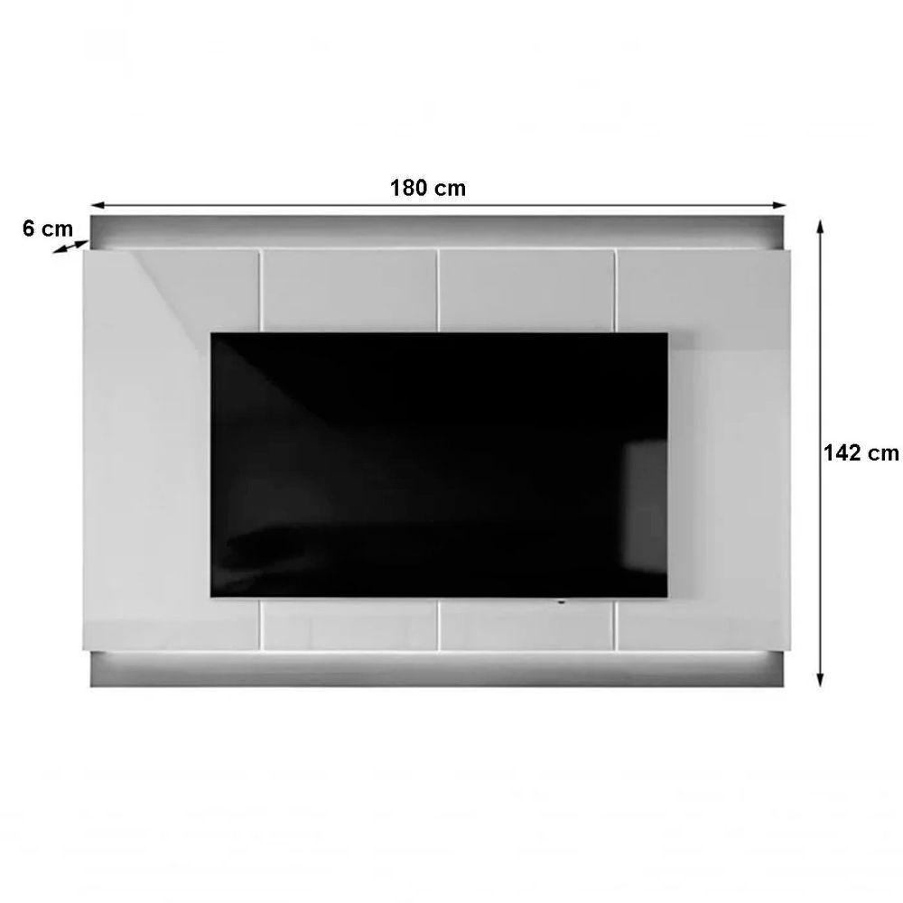 Painel Para Tv De Até 70 100% Mdf Com Led Maraco 1.8 Jequitiba-off White - 4