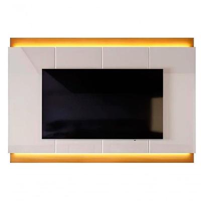 Painel Para Tv De Até 70 100% Mdf Com Led Maraco 1.8 Jequitiba-off White