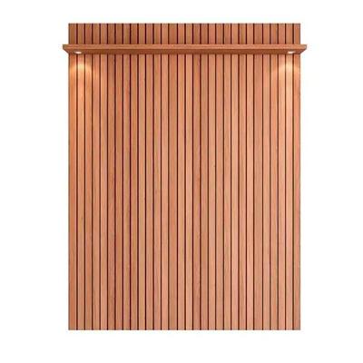 Painel Para Tv De Até 55 Com Led Rivire 1.3 Jequitibá Ripado 3d