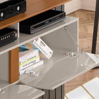 Painel Para Tv De Até 55 2 Portas Illume Off White-damasco - 2