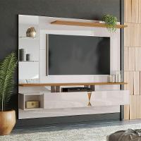 Painel Para Tv De Até 55 2 Portas Illume Off White-damasco - 5