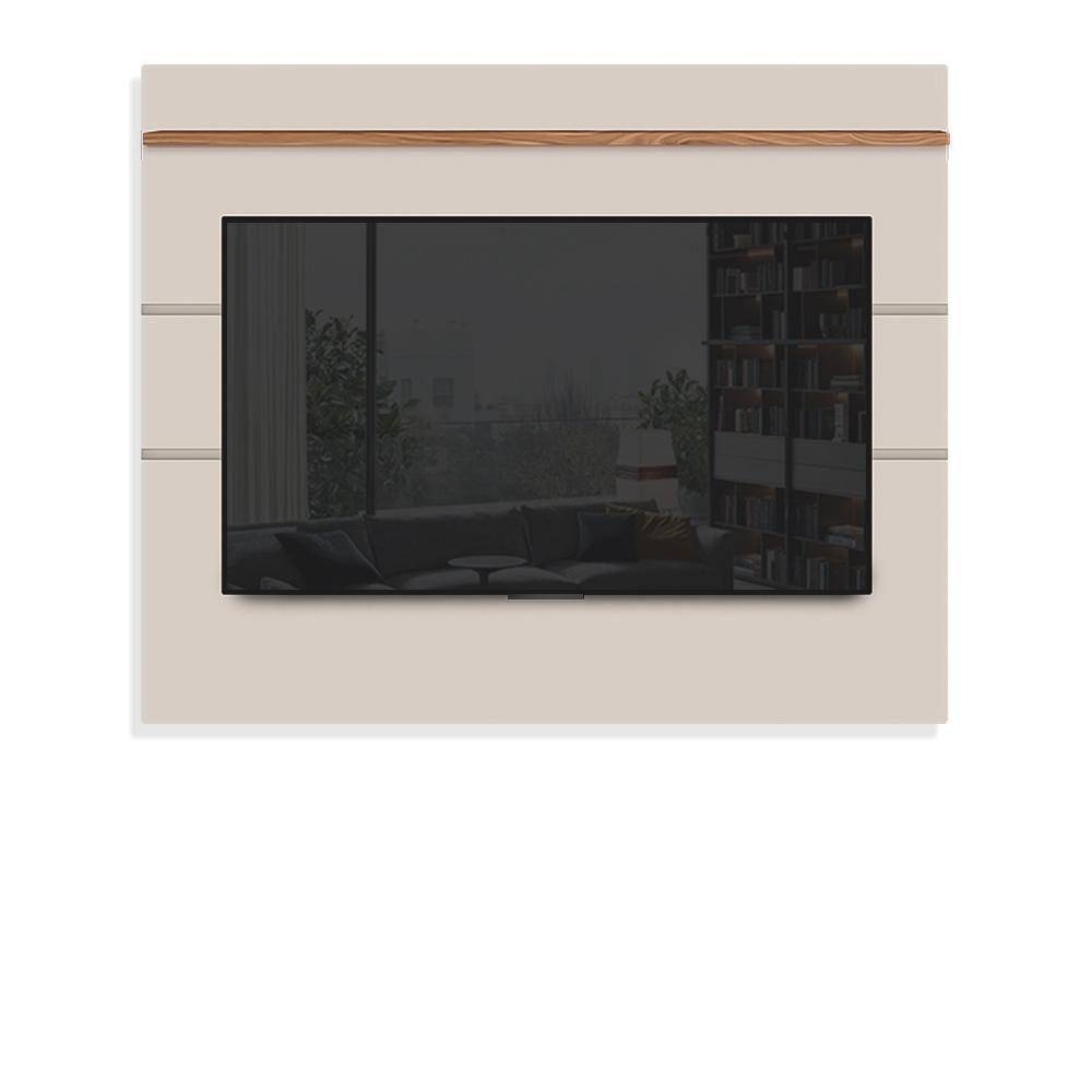 Painel De Parede Para Tv Até 65 Polegadas Off White Freijó - 1