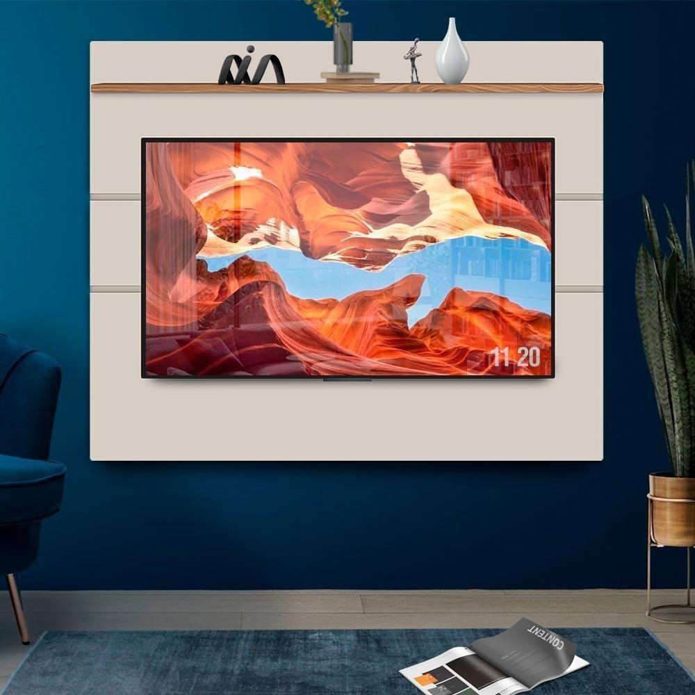 Painel De Parede Para Tv Até 65 Polegadas Off White Freijó - 2