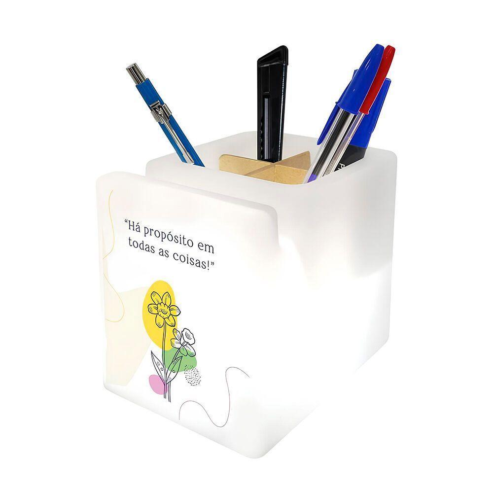 Organizador De Mesa Com Iluminação Led - Estilo E Funcionalidade Em Seu Espaço De Trabalho - 1