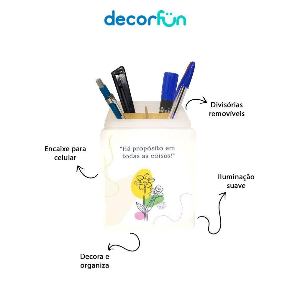 Organizador De Mesa Com Iluminação Led - Estilo E Funcionalidade Em Seu Espaço De Trabalho - 6