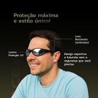 Oculos Esportivo Espelhado Protecao Bike Ciclismo Uv + Case Acetato Qualidade Premium Original Preto - 6