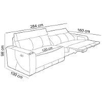 Sofá 4 Lugares Rettrátil Reclinável Elétrico 284cm Mazi L06 Couro Cinza - Lyam Decor - 2