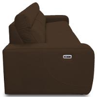 Sofá 4 Lugares Rettrátil Reclinável Elétrico 284cm Mazi L06 Couro Marrom - Lyam Decor - 8