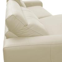 Sofá 4 Lugares Rettrátil Reclinável Elétrico 284cm Mazi L06 Couro Off White - Lyam Decor - 9