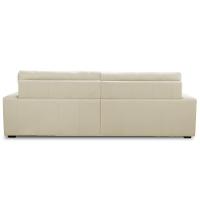 Sofá 3 Lugares Rettrátil Reclinável Elétrico 254cm Mazi L06 Couro Off White - Lyam Decor - 5