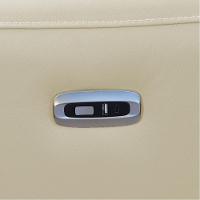 Sofá 3 Lugares Rettrátil Reclinável Elétrico 254cm Mazi L06 Couro Off White - Lyam Decor - 10