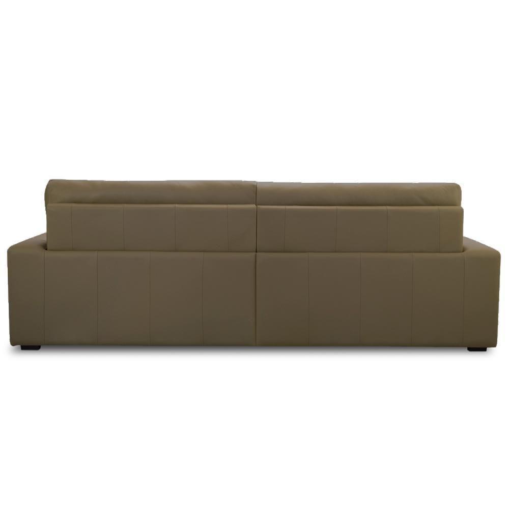 Sofá 3 Lugares Rettrátil Reclinável Elétrico 254cm Mazi L06 Couro Verde Musgo - Lyam Decor - 4