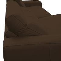 Sofá 3 Lugares Rettrátil Reclinável Elétrico 254cm Mazi L06 Couro Marrom - Lyam Decor - 9