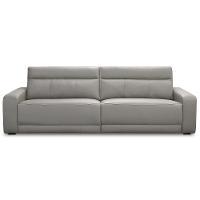 Sofá 3 Lugares Rettrátil Reclinável Elétrico 224cm Mazi L06 Couro Cinza - Lyam Decor - 8