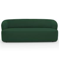 Sofá 3 Lugares Orgânico Para Sala De Estar Living 205cm Heidy F04 Veludo Verde - Lyam Decor - 3