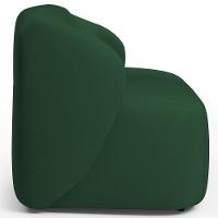 Sofá 3 Lugares Orgânico Para Sala De Estar Living 205cm Heidy F04 Veludo Verde - Lyam Decor - 6