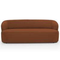 Sofá 3 Lugares Orgânico Para Sala De Estar Living 205cm Heidy F04 Veludo Telha - Lyam Decor - 3