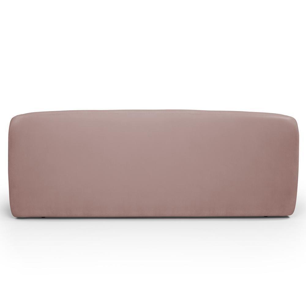 Sofá 3 Lugares Orgânico Para Sala De Estar Living 205cm Heidy F04 Veludo Rosê - Lyam Decor - 8