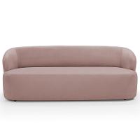 Sofá 3 Lugares Orgânico Para Sala De Estar Living 205cm Heidy F04 Veludo Rosê - Lyam Decor - 3