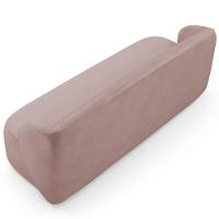 Sofá 3 Lugares Orgânico Para Sala De Estar Living 205cm Heidy F04 Veludo Rosê - Lyam Decor - 7