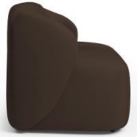 Sofá 3 Lugares Orgânico Para Sala De Estar Living 205cm Heidy F04 Veludo Marrom - Lyam Decor - 6