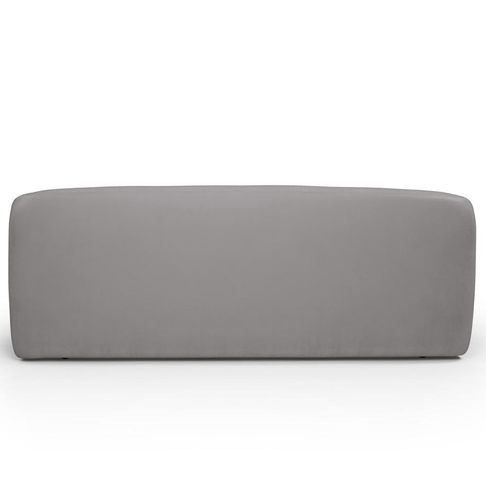 Sofá 3 Lugares Orgânico Para Sala De Estar Living 205cm Heidy F04 Veludo Cinza - Lyam Decor - 8