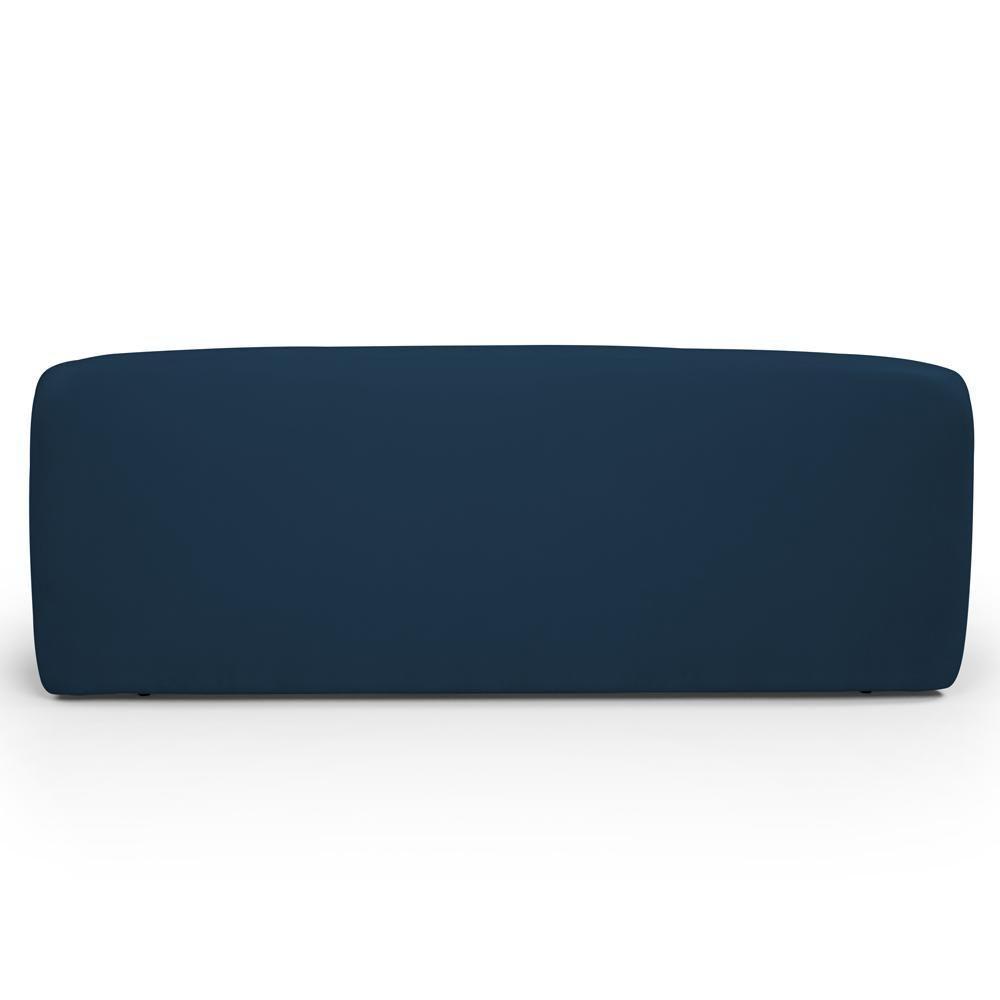 Sofá 3 Lugares Orgânico Para Sala De Estar Living 205cm Heidy F04 Veludo Azul - Lyam Decor - 8