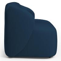 Sofá 3 Lugares Orgânico Para Sala De Estar Living 205cm Heidy F04 Veludo Azul - Lyam Decor - 7