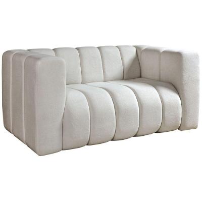 Sofá 2 Lugares Mona Bouclé Off White