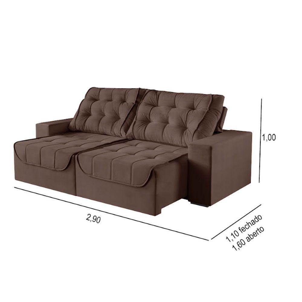 Sofa Martins M-190 02 Md.1.20 - V-211 Marrom - 3