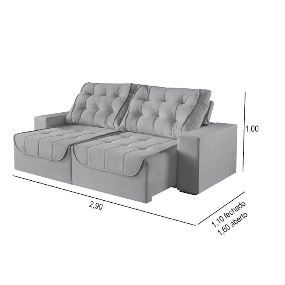 Sofa Martins M-190 02 Md.1.20 - V-211 Cinza - 3