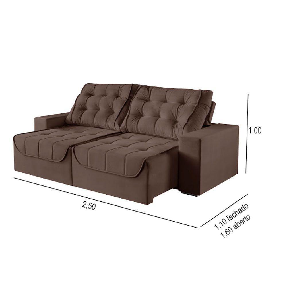 Sofa Martins M-190 02 Md.1.00 - V-211 Marrom - 3