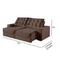 Sofa Martins M-190 02 Md.1.00 - V-211 Marrom - 3