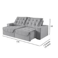 Sofa Martins M-190 02 Md.1.00 - V-211 Cinza - 3