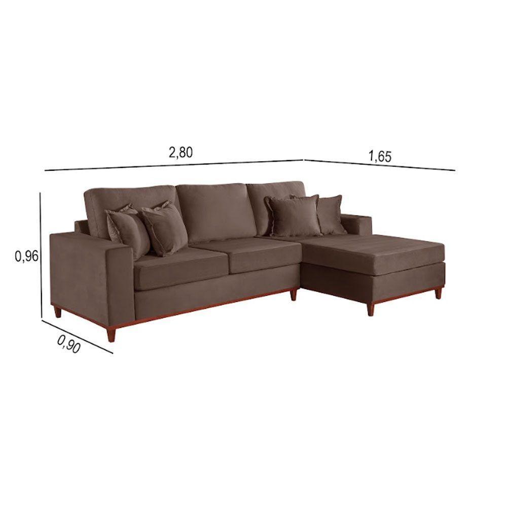 Sofa Martins M-187 Canto - V-211 Marrom - 3