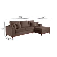 Sofa Martins M-187 Canto - V-211 Marrom - 3