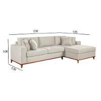 Sofa Martins M-187 Canto - B-330 Linho Creme - 3