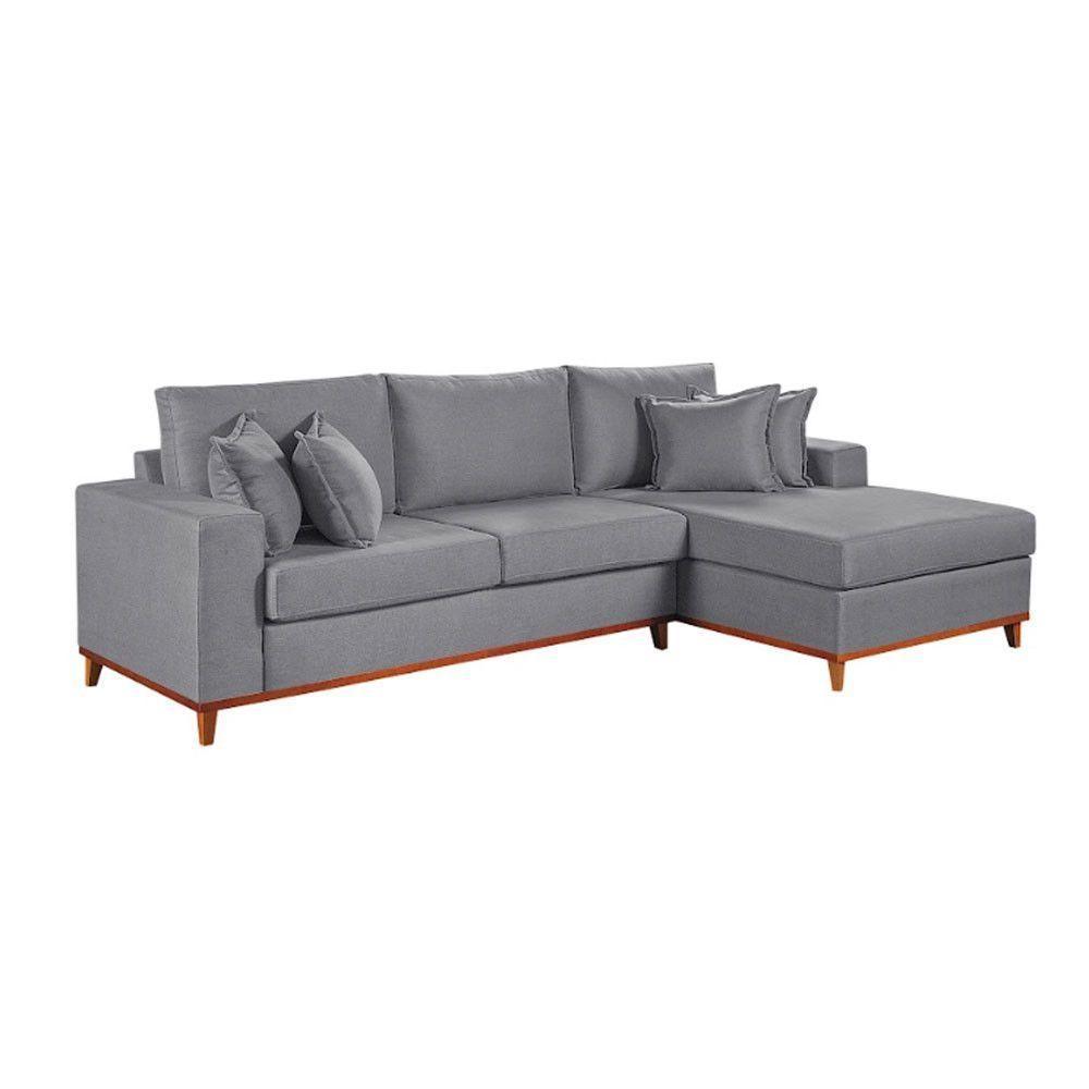 Sofa Martins M-187 Canto - B-330 Linho Cinza - 1