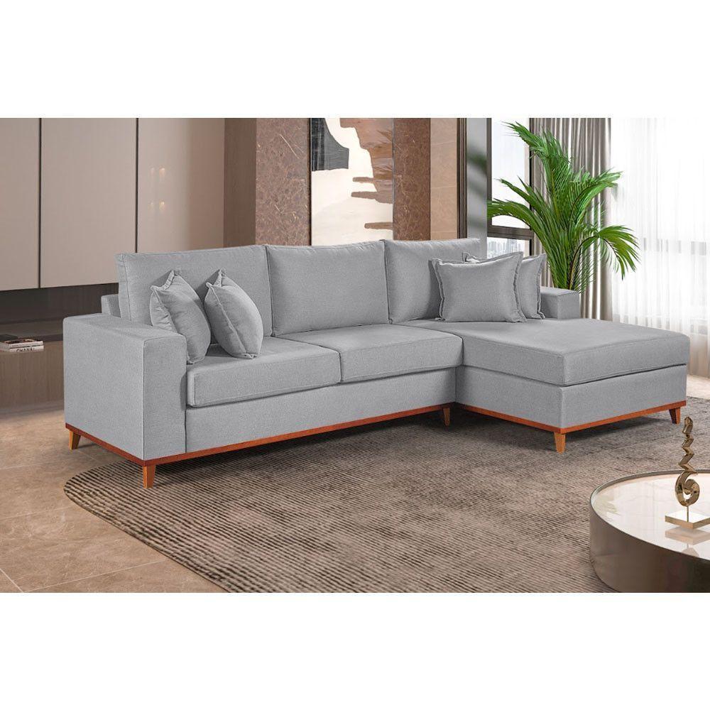 Sofa Martins M-187 Canto - B-330 Linho Cinza - 2