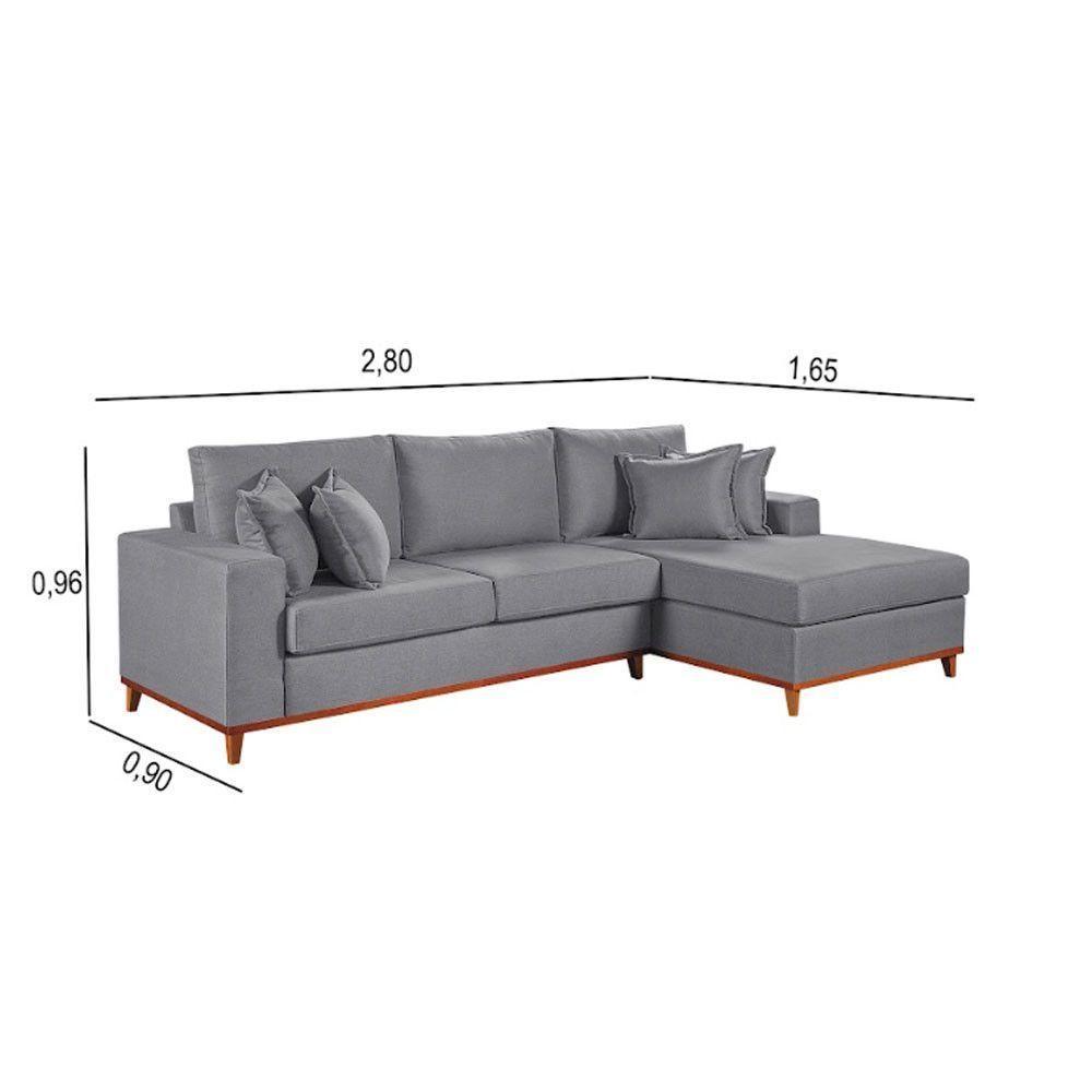 Sofa Martins M-187 Canto - B-330 Linho Cinza - 3