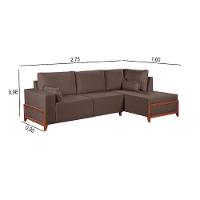 Sofa Martins M-186 Canto - V-211 Marrom - 3