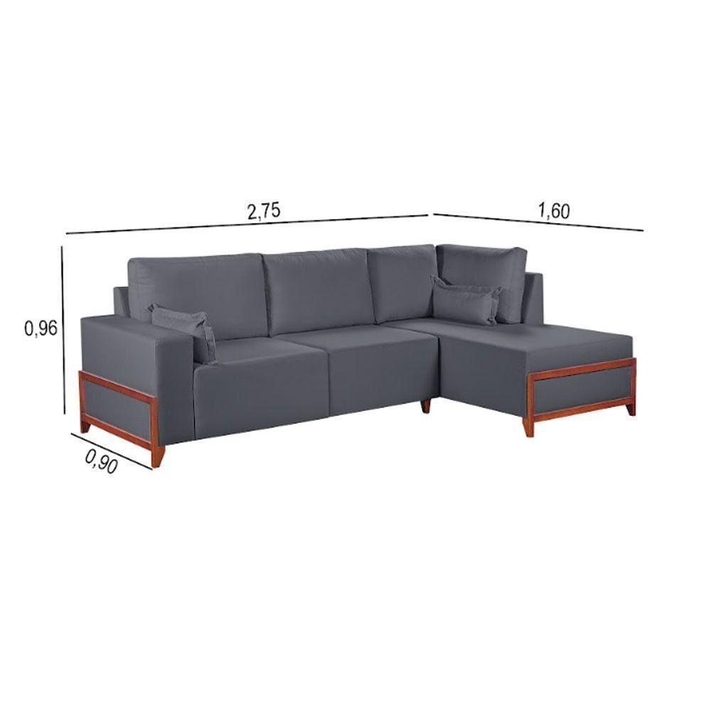 Sofa Martins M-186 Canto - V-211 Grafite - 3